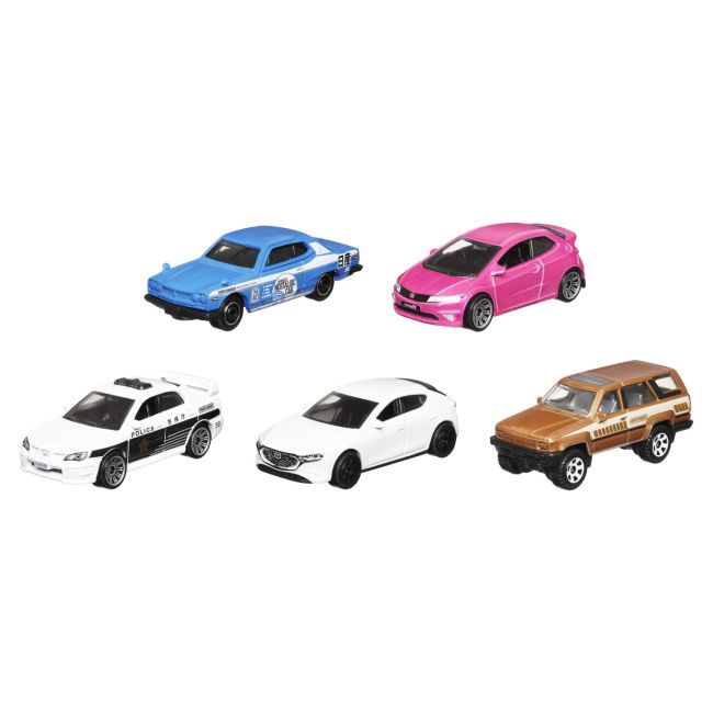 MATCHBOX SET 5 MASINUTE METALICE MBX JAPAN CRUISERS SCARA 1:64 VIVMTC1817_HVT66