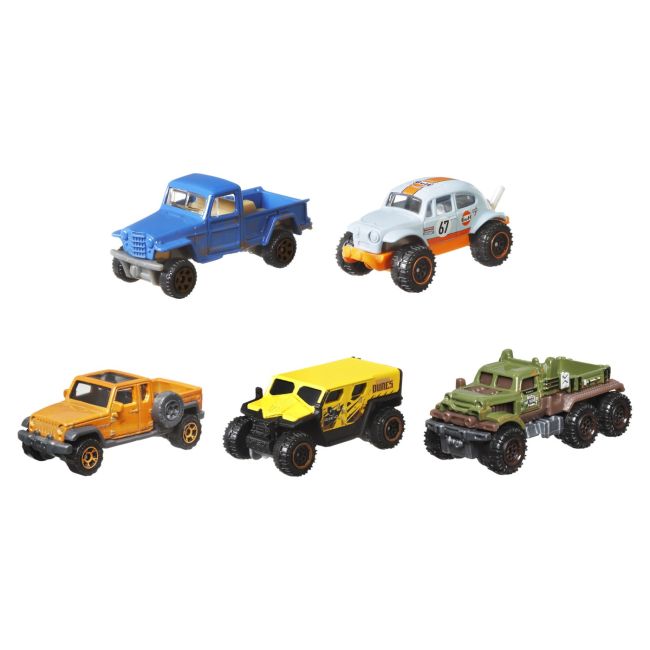 MATCHBOX SET 5 MASINUTE METALICE MBX NO ROAD NO PROBLEM SCARA 1:64 VIVMTC1817_HVT81