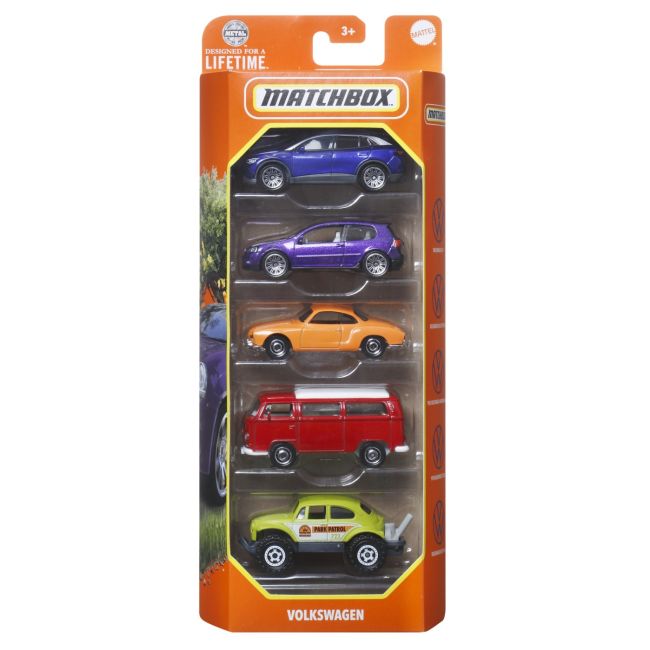 MATCHBOX SET 5 MASINUTE METALICE MBX VOLKSWAGEN SCARA 1:64 VIVMTC1817_HVT70
