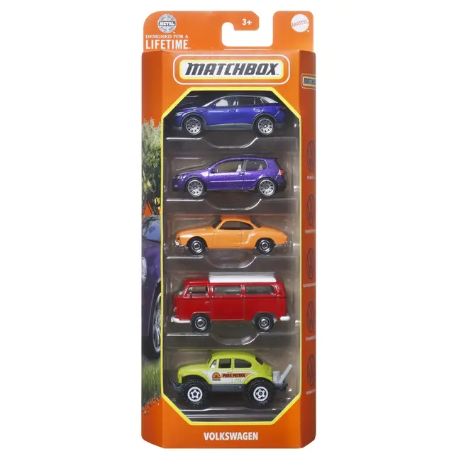 MATCHBOX SET 5 MASINUTE METALICE MBX VOLKSWAGEN SCARA 1:64 VIVMTC1817_HVT70