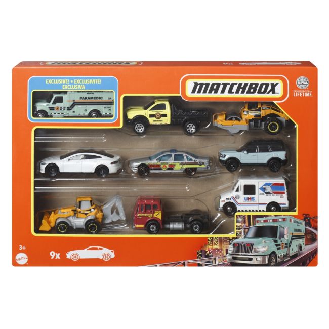 MATCHBOX SET 9 MASINUTE INTERNATIONAL AMBULANCE VIVMTX7111_HVT89