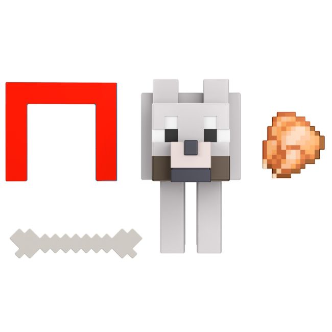 MINECRAFT CRAFT A BLOCK FIGURINA TAMED WOLF 8CM VIVMTGTP08_HTN07