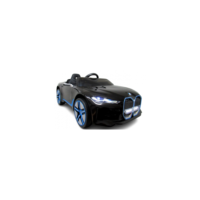 Masinuta electrica cu telecomanda, roti din spuma eva, scaun din piele ecologica, varsta 1-5 ani, bmw i4 - negru edeedibmwi4negru