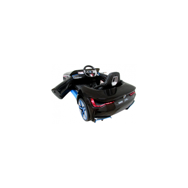 Masinuta electrica cu telecomanda, roti din spuma eva, scaun din piele ecologica, varsta 1-5 ani, bmw i4 - negru edeedibmwi4negru