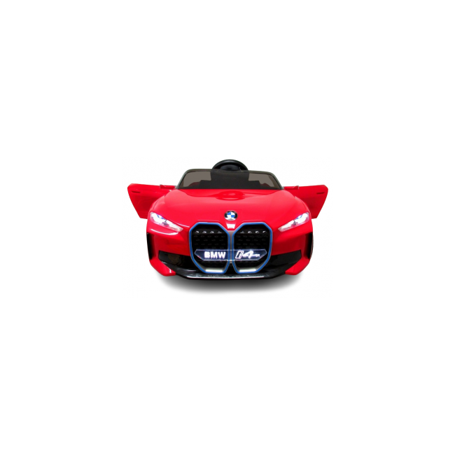 Masinuta electrica cu telecomanda, roti din spuma eva, scaun din piele ecologica, varsta 1-5 ani, bmw i4 - rosu edeedibmwi4rosu