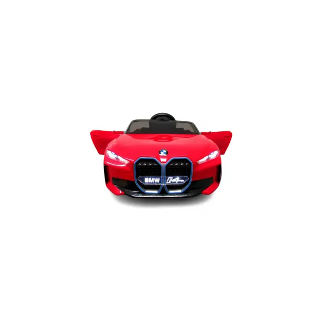 Masinuta electrica cu telecomanda, roti din spuma eva, scaun din piele ecologica, varsta 1-5 ani, bmw i4 - rosu edeedibmwi4rosu