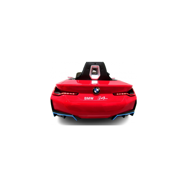 Masinuta electrica cu telecomanda, roti din spuma eva, scaun din piele ecologica, varsta 1-5 ani, bmw i4 - rosu edeedibmwi4rosu