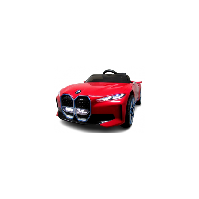 Masinuta electrica cu telecomanda, roti din spuma eva, scaun din piele ecologica, varsta 1-5 ani, bmw i4 - rosu edeedibmwi4rosu