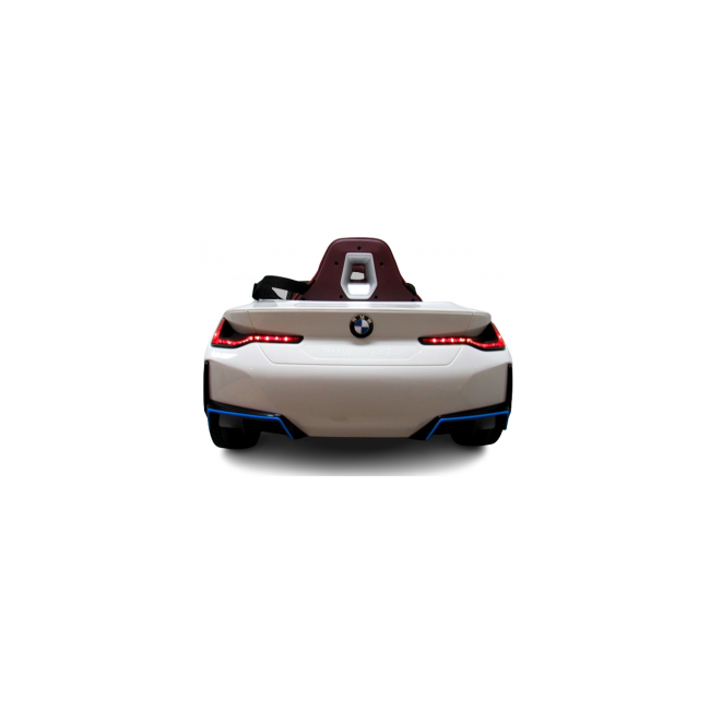 Masinuta electrica cu telecomanda, roti din spuma eva, scaun din piele ecologica, varsta 1-5 ani, bmw i4 - alb edeedibmwi4alb