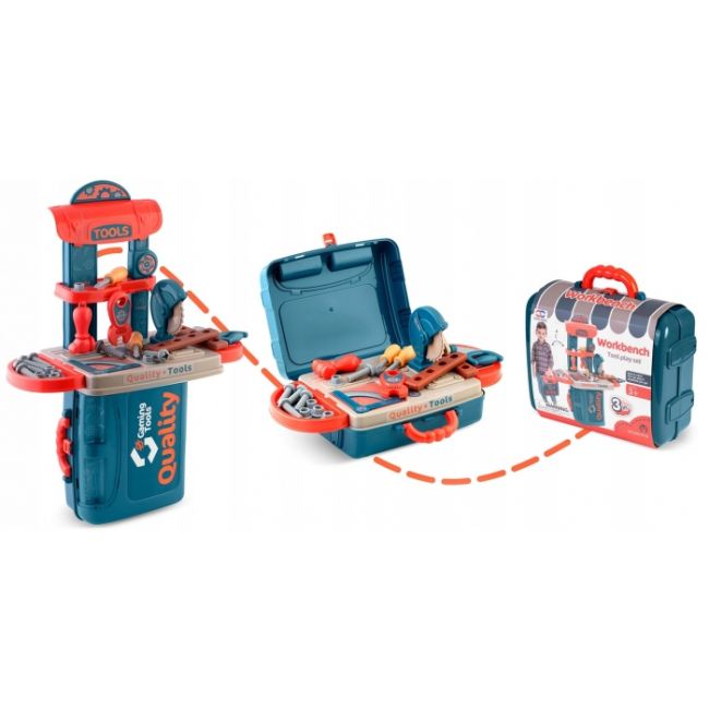 Mini atelier de lucru 3 in 1 cu unelte pentru copii ricokids 772600 edeedi772600