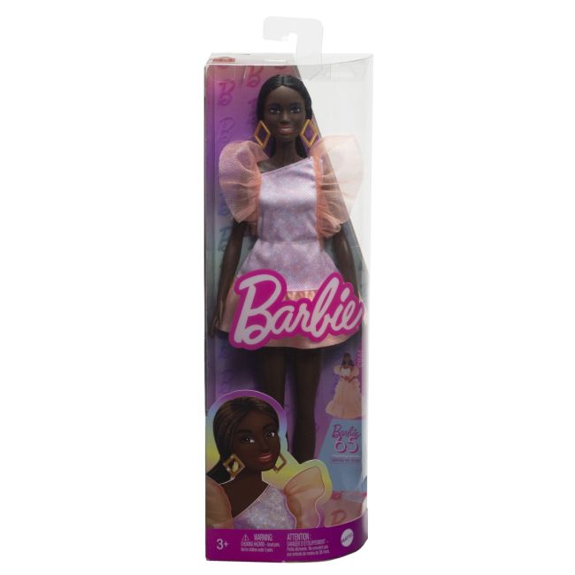 PAPUSA BARBIE FASHIONISTA  AFRO-AMERICANA CU ROCHIE PEACH VIVMTFBR37_HRH14