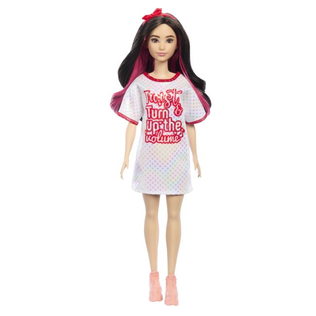 PAPUSA BARBIE FASHIONISTA BRUNETA CU ROCHITA SPORT VIVMTFBR37_HRH12