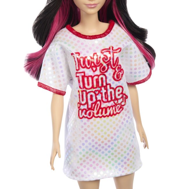 PAPUSA BARBIE FASHIONISTA BRUNETA CU ROCHITA SPORT VIVMTFBR37_HRH12