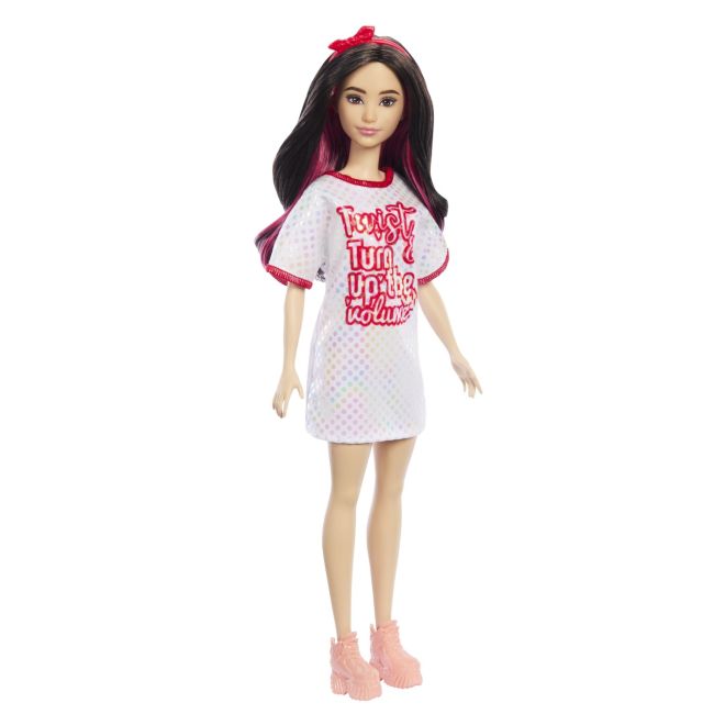 PAPUSA BARBIE FASHIONISTA BRUNETA CU ROCHITA SPORT VIVMTFBR37_HRH12