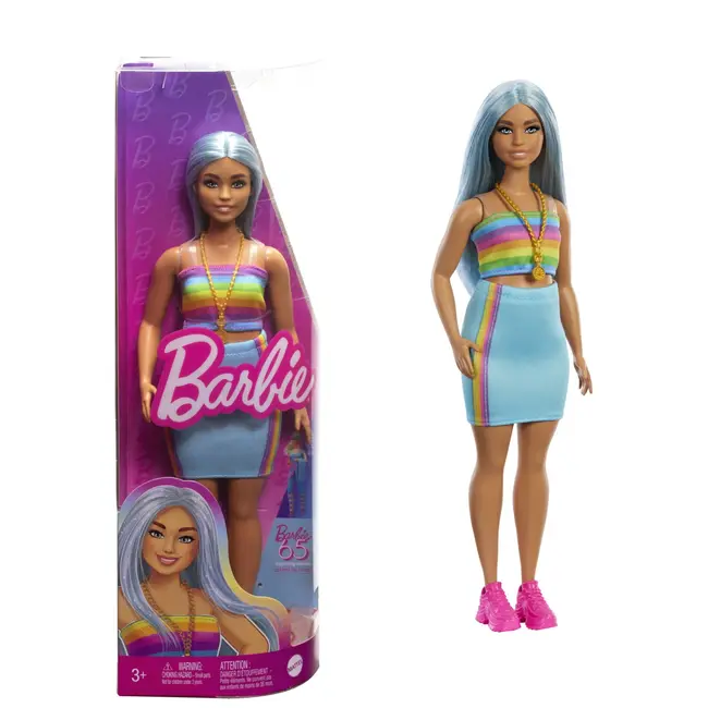 PAPUSA BARBIE FASHIONISTA CU PAR AURIU SI TOP SPORT VIVMTFBR37_HRH16