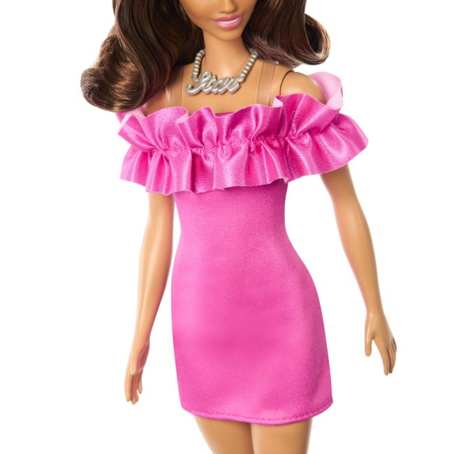 PAPUSA BARBIE FASHIONISTA SATENA CU ROCHIE ROZ VIVMTFBR37_HRH15