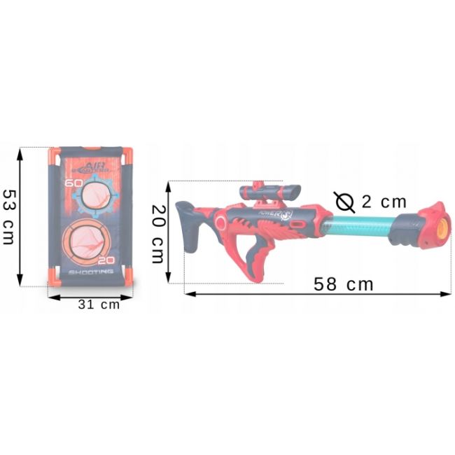Pistol cu bile si tinta inclusa ricokids 772700 edeedi772700