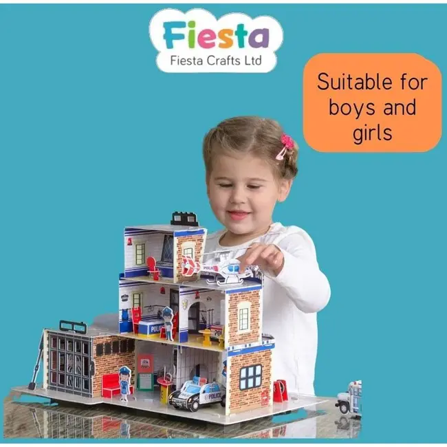 Set constructie puzzle 3D -  Statie de politie Fiesta Crafts FCT-3058 BBJFCT-3058_Initiala