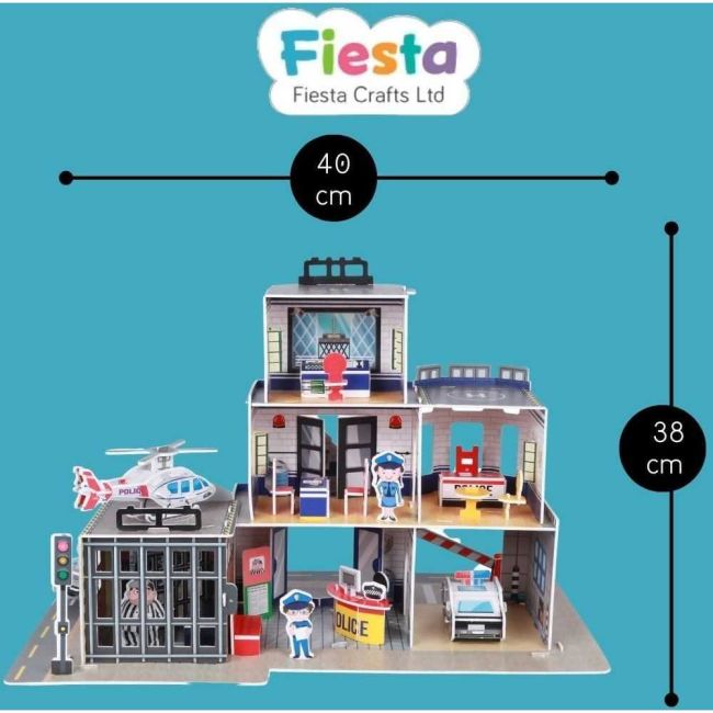 Set constructie puzzle 3D -  Statie de politie Fiesta Crafts FCT-3058 BBJFCT-3058_Initiala