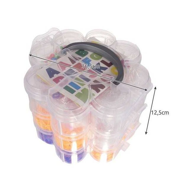 Set creativ elastice loom colorate cu organizator si accesorii, 3000 piese Kruzzel MY18234 BBJMY18234_Initiala