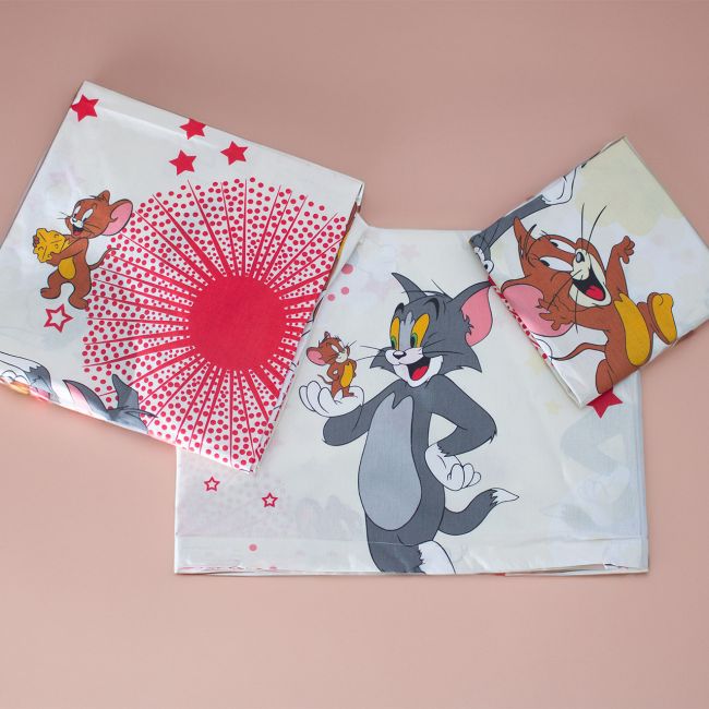 Lenjerie pat copii Tom&Jerry 2-12 ani pentru saltele 160x80 ASC6427968000240
