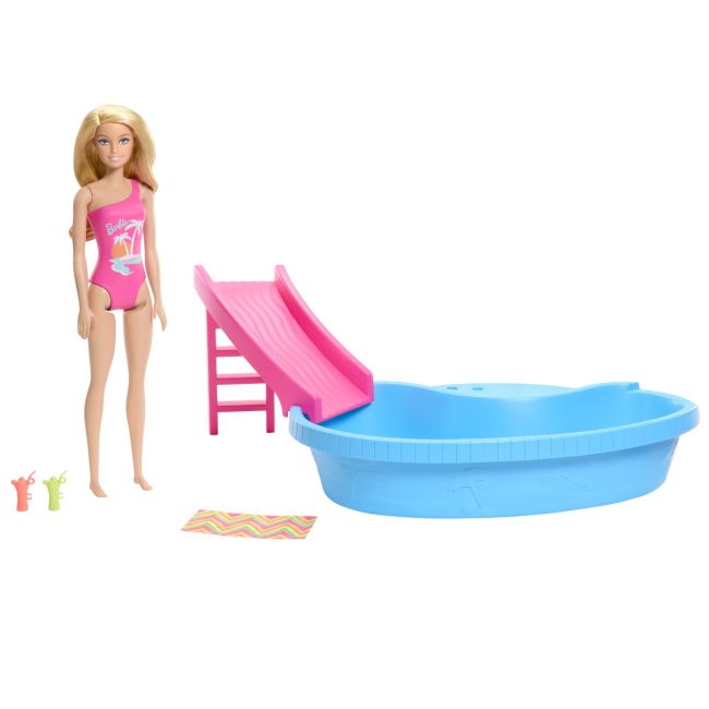 BARBIE SET PAPUSA BARBIE BLONDA SI PISCINA VIVMTHRJ74