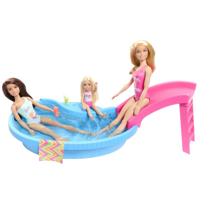 BARBIE SET PAPUSA BARBIE BLONDA SI PISCINA VIVMTHRJ74