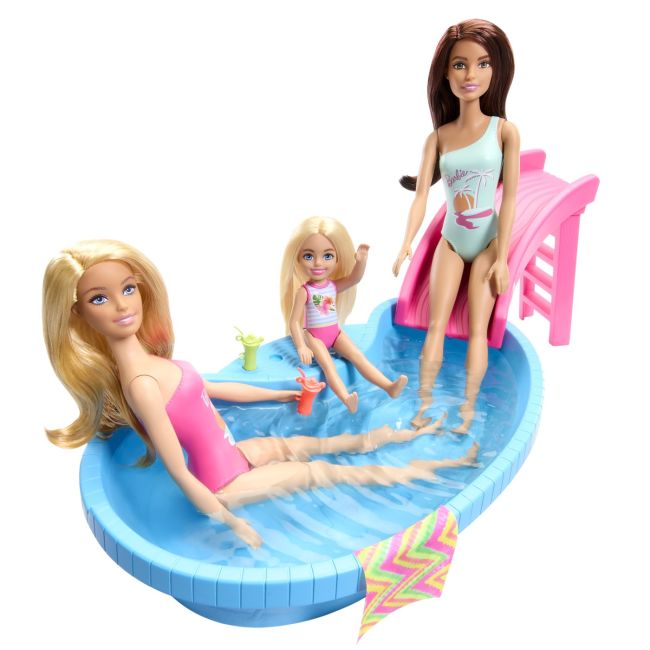 BARBIE SET PAPUSA BARBIE BLONDA SI PISCINA VIVMTHRJ74