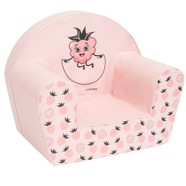 Fotoliu din burete, New Baby, Pinneaple, Pentru copii, 9 luni - 5 ani, Cu Husa detasabila, Pink BYN52576