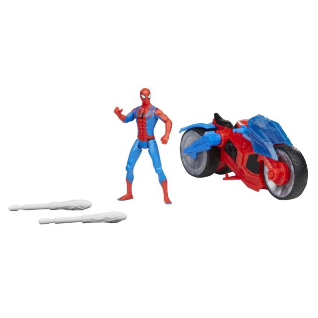 SPIDERMAN SET FIGURINA SI VEHICUL WEB BLAST CYCLE VIVF6899
