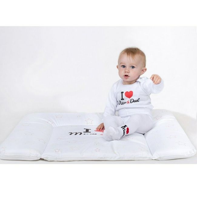 Saltea de infasat, New Baby, 50x70, Atasabila la patut, Fara substante nocive, 0 luni+, I love mum and dad BYN28783