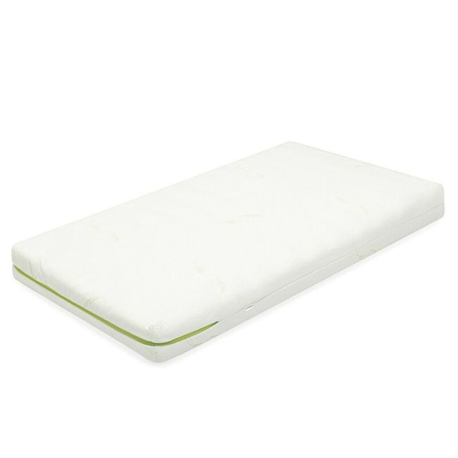 Saltea pentru patut, New Baby, Classy, 120x60x11 cm, Cu Aloe Vera, Compozitie Hrisca-Spuma-Cocos, Hipoalergenica si antibacteriana, Cu husa detasabila, Alb BYN53014