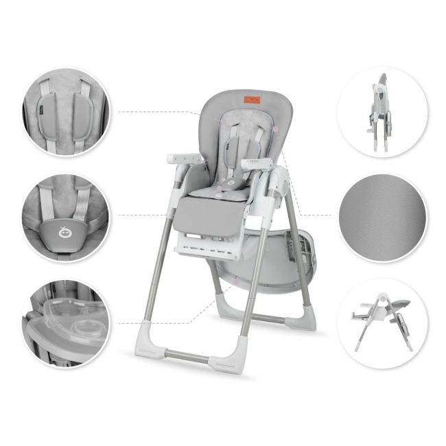 Scaun de masa Gwaju, Momi, Light Grey KRTKRKA00023
