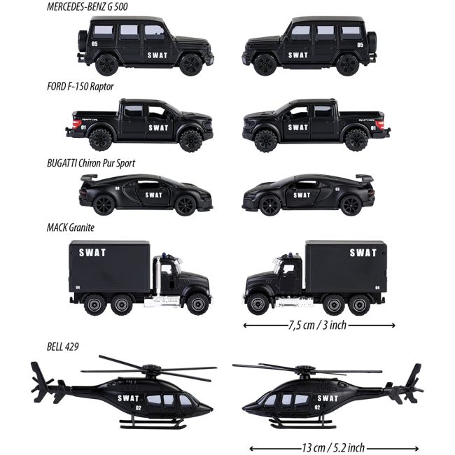 Set majorette swat cu 5 vehicule hubs212053167sme