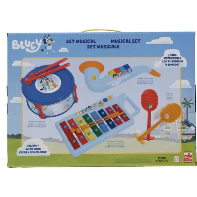 Set xilofon, tamburina, saxofon si maracas bluey rg2436