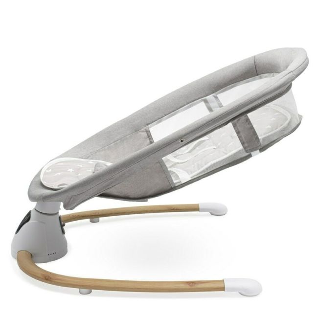 Sezlong balansoar, New Baby, Smart, Pana la 9 kg, Include cronometru si detector de miscare, Cu 5 viteze de leganare, Cu sunete si melodii, Cu 2 jucarii, 0 lun+, Grey BYN53462