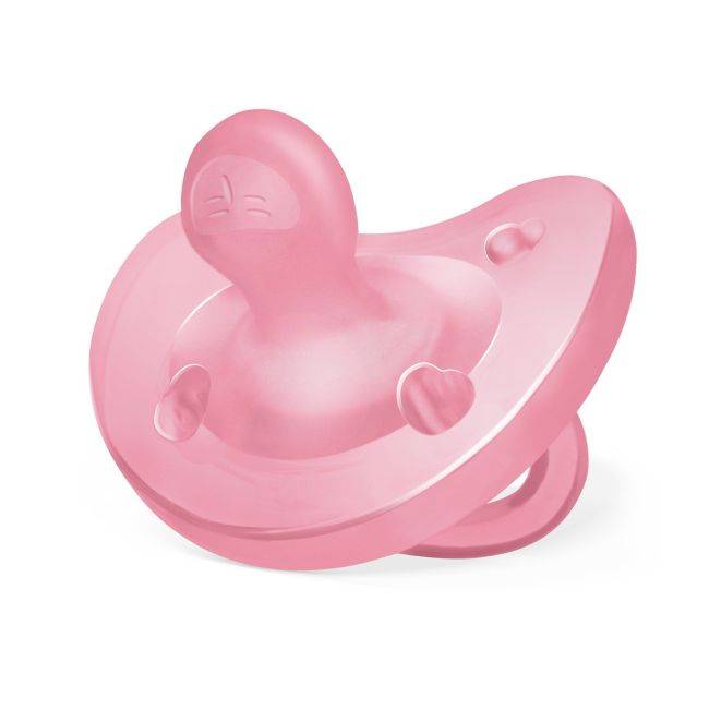 Suzeta anatomica Chicco PhysioSoft, silicon, roz, 6-16luni CHC7309192-7