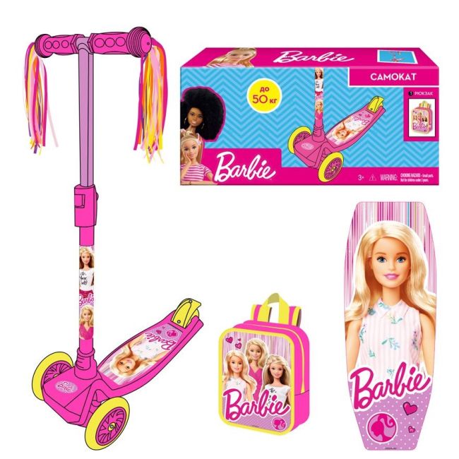 TROTINETA CU 3 ROTI BARBIE CU GHIOZDAN VIVAVE7817