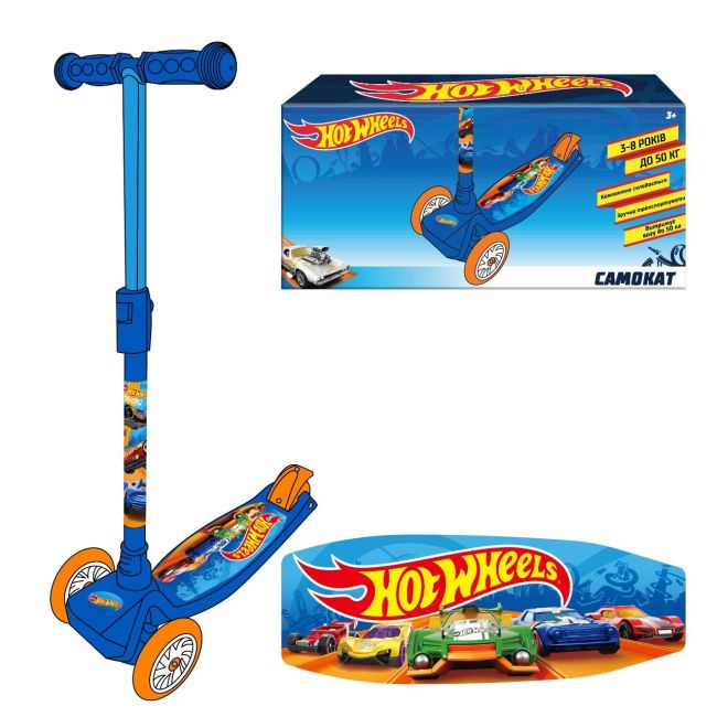 TROTINETA CU 3 ROTI HOT WHEELS CU GHIOZDAN VIVAVE7824