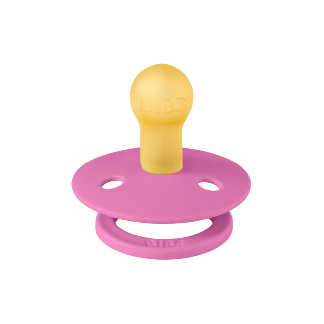 Bibs - suzeta colour latex, tetina rotunda, 0 luni +-bubblegum bbb100321c