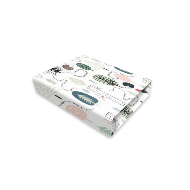 Cearceaf cu elastic, Qmini, Pentru patut 120X60 cm, Din bumbac certificat Oeko Tex Standard 100, Hedgehog BYN6426972025102