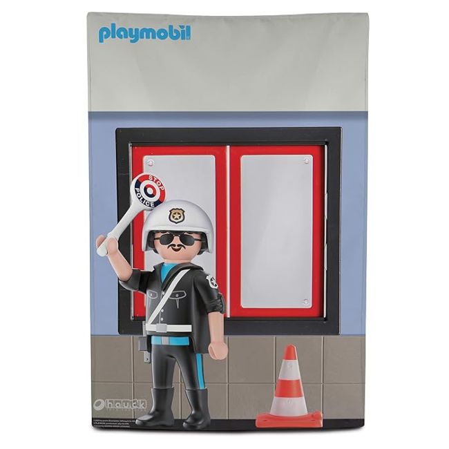 Cort joaca PlayMobil Sectia de Politie, Hauck, 145 x 68 x 105 cm EKD763012