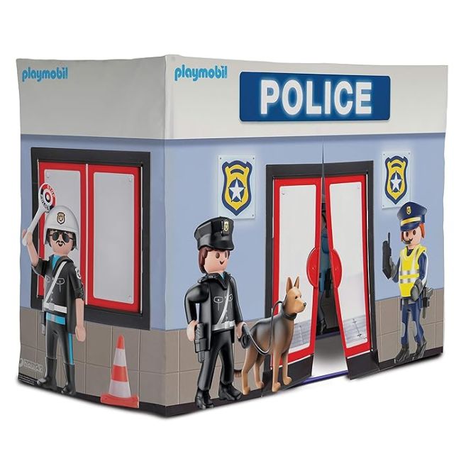 Cort joaca PlayMobil Sectia de Politie, Hauck, 145 x 68 x 105 cm EKD763012