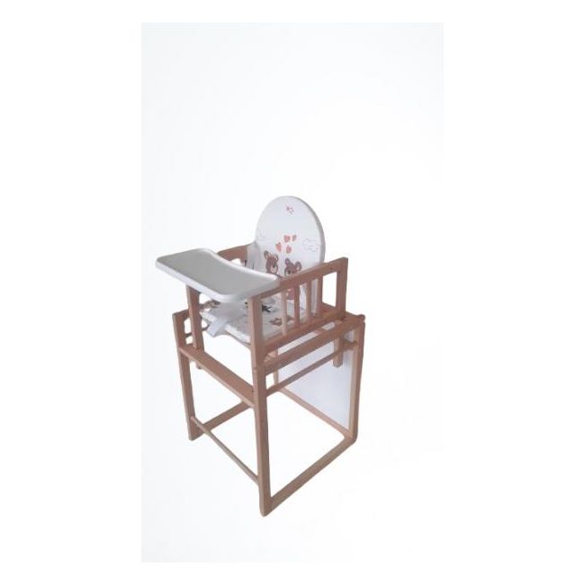 Scaun de masa din lemn de Fag multifunctional cu tavita din plastic MyKids Wiktoria BEARS 2 86851