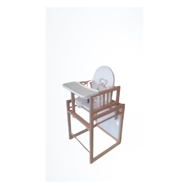Scaun de masa din lemn de Fag multifunctional cu tavita din plastic MyKids Wiktoria HEART 86852
