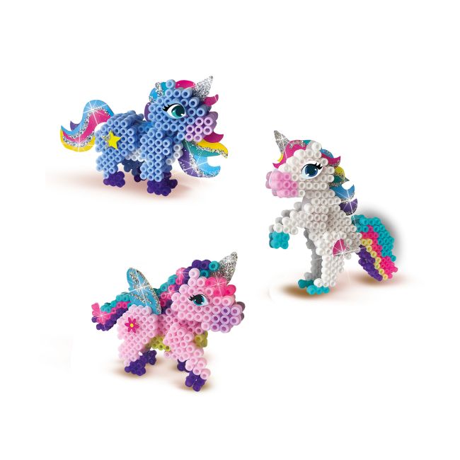 Set creativ - Tablou margele de calcat - Unicorni
