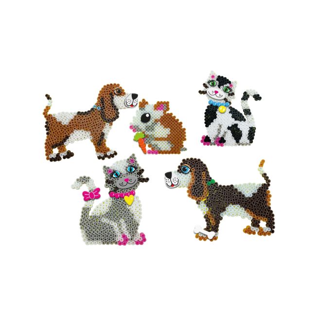 Set creativ copii - Margele de calcat cu Animale Beedz