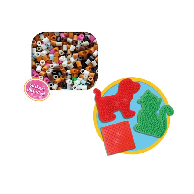 Set creativ copii - Margele de calcat cu Animale Beedz