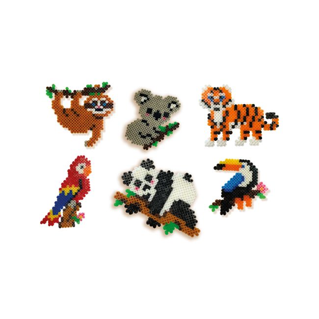Set creativ copii - Margele de calcat cu Animale din Jungla Beedz