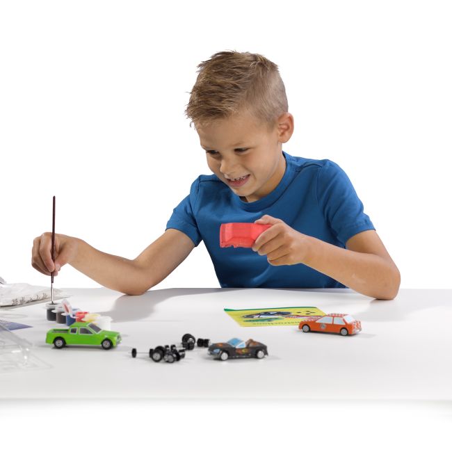 Set creativ mulaj si pictura - Masini